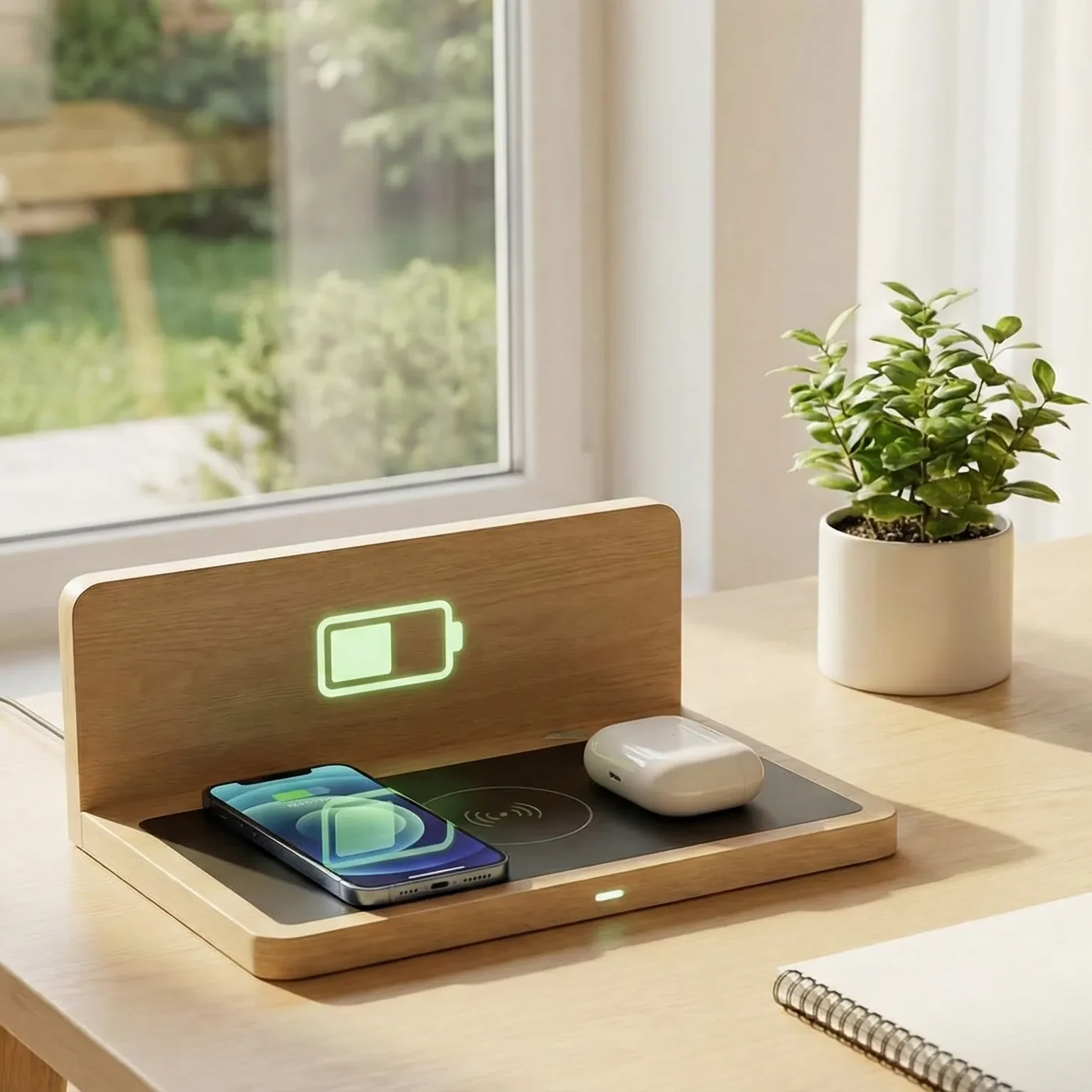 Снимка на станция за зареждане на мобилен телефон и комплект слушалки. Снимката символизира справянето с емоционалния бърнаут.